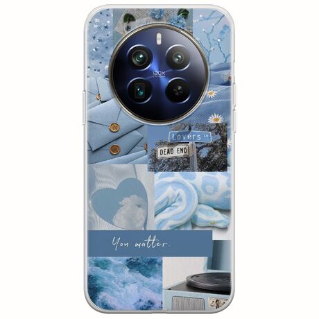 Aesthetic Blue Realme 12+ 5G Flexible TPU (Διάφανη Σιλικόνη)