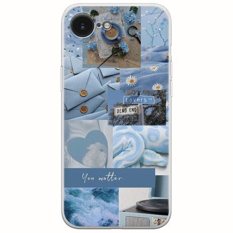 Aesthetic Blue iPhone 16e Flexible TPU (Διάφανη Σιλικόνη)