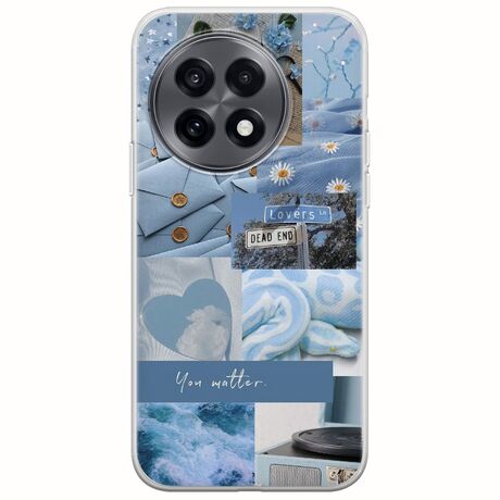 Aesthetic Blue OnePlus 13R 5G Flexible TPU (Διάφανη Σιλικόνη)
