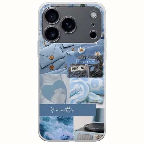 Aesthetic Blue iPhone 17 Pro Max Flexible TPU (Διάφανη Σιλικόνη)