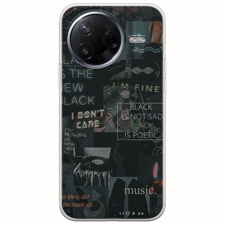 Aesthetic Black Xiaomi Poco F7 Pro 5G Flexible TPU (Διάφανη Σιλικόνη)