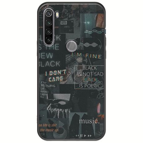 Aesthetic Black Xiaomi Redmi Note 8T Black TPU (Μαύρη Σιλικόνη)