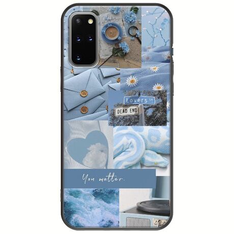 Aesthetic Blue Samsung Galaxy S20 Plus Black TPU (Μαύρη Σιλικόνη)