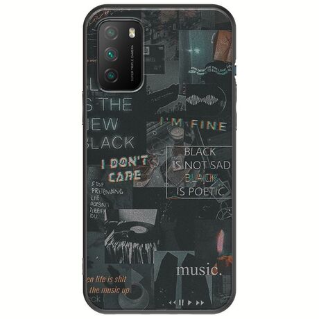 Aesthetic Black Xiaomi Poco M3 Black TPU (Μαύρη Σιλικόνη)