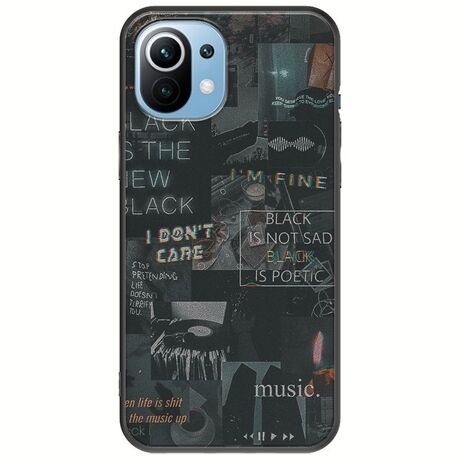 Aesthetic Black Xiaomi Mi 11 Black TPU (Μαύρη Σιλικόνη)