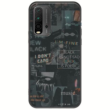 Aesthetic Black Xiaomi Redmi 9T Black TPU (Μαύρη Σιλικόνη)