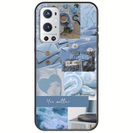 Aesthetic Blue OnePlus 9 Pro Black TPU (Μαύρη Σιλικόνη)