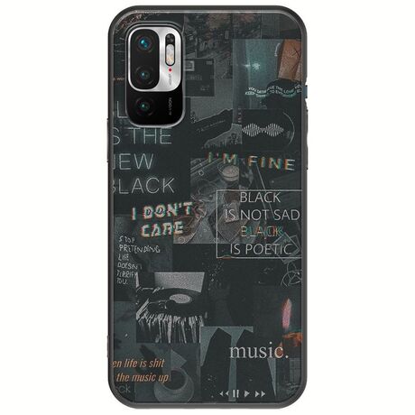 Aesthetic Black Xiaomi Redmi Note 10 5G Black TPU (Μαύρη Σιλικόνη)