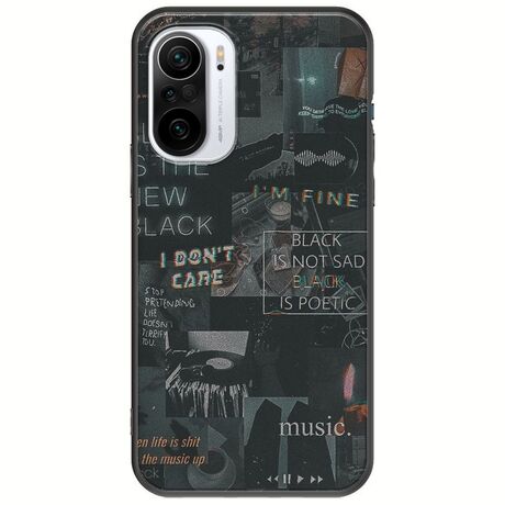 Aesthetic Black Xiaomi Poco F3 Black TPU (Μαύρη Σιλικόνη)