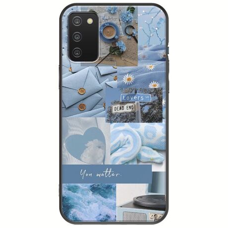 Aesthetic Blue Samsung Galaxy A03s Black TPU (Μαύρη Σιλικόνη)