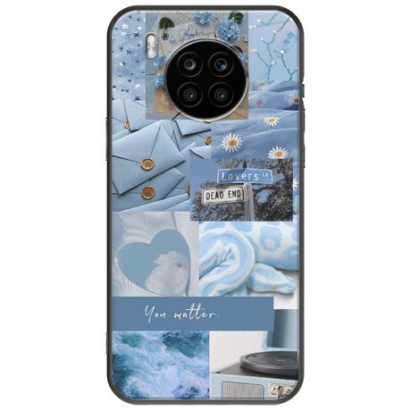 Aesthetic Blue Honor 50 Lite Black TPU (Μαύρη Σιλικόνη)