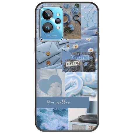 Aesthetic Blue Realme GT2 Pro Black TPU (Μαύρη Σιλικόνη)