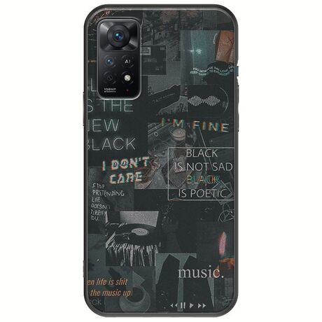 Aesthetic Black Xiaomi Redmi Note 11 Pro 4G / 5G Black TPU (Μαύρη Σιλικόνη)