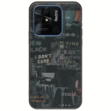 Aesthetic Black Xiaomi Redmi 10C Black TPU (Μαύρη Σιλικόνη)
