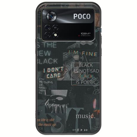 Aesthetic Black Xiaomi Poco X4 Pro 5G Black TPU (Μαύρη Σιλικόνη)
