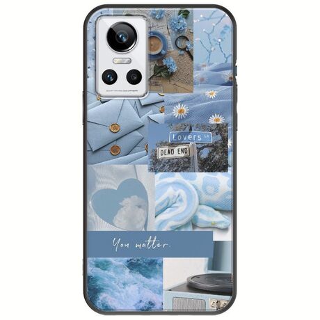 Aesthetic Blue Realme GT Neo 3 Black TPU (Μαύρη Σιλικόνη)