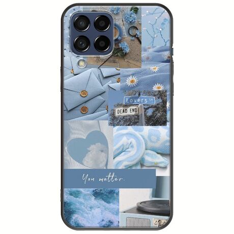 Aesthetic Blue Samsung Galaxy M53 5G Black TPU (Μαύρη Σιλικόνη)