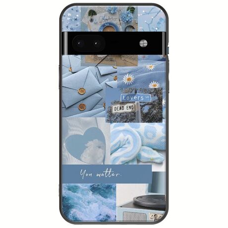 Aesthetic Blue Google Pixel 6a 5G Black TPU (Μαύρη Σιλικόνη)