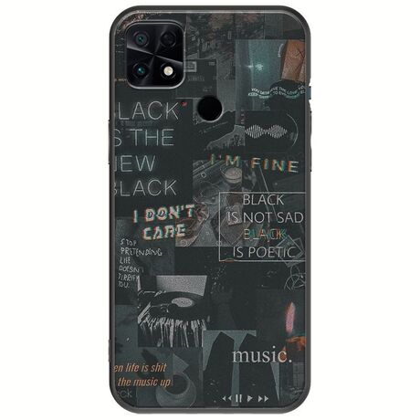 Aesthetic Black Xiaomi Poco C40 Black TPU (Μαύρη Σιλικόνη)