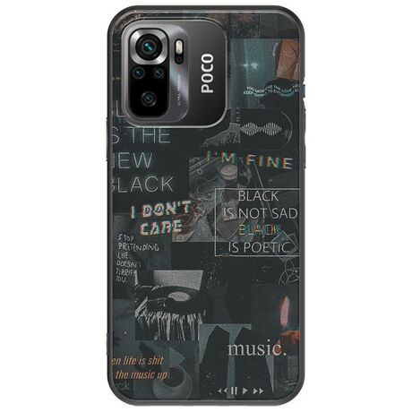 Aesthetic Black Xiaomi Poco M5s Black TPU (Μαύρη Σιλικόνη)