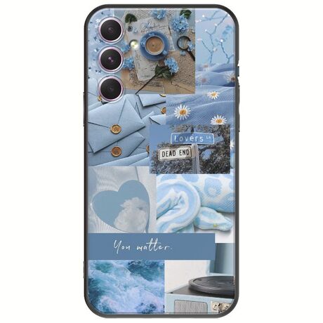 Aesthetic Blue Samsung Galaxy A14 5G Black TPU (Μαύρη Σιλικόνη)