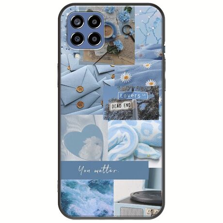 Aesthetic Blue Samsung Galaxy M33 5G Black TPU (Μαύρη Σιλικόνη)