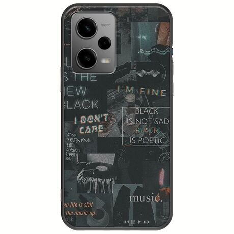 Aesthetic Black Xiaomi Poco X5 5G Black TPU (Μαύρη Σιλικόνη)
