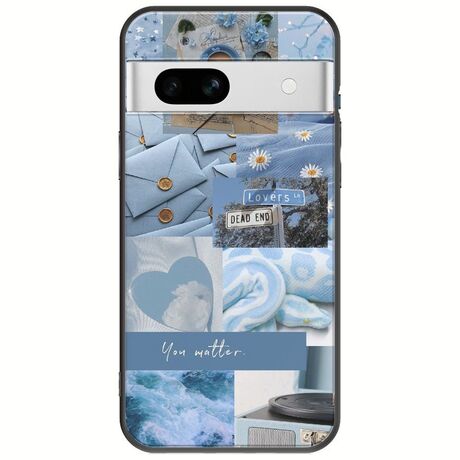Aesthetic Blue Google Pixel 7a 5G Black TPU (Μαύρη Σιλικόνη)