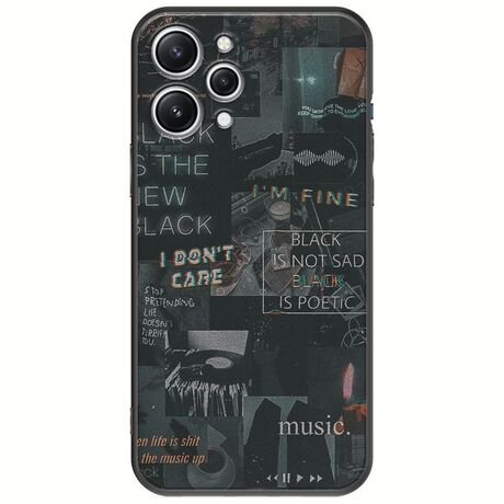 Aesthetic Black Xiaomi Redmi 12 Black TPU (Μαύρη Σιλικόνη)