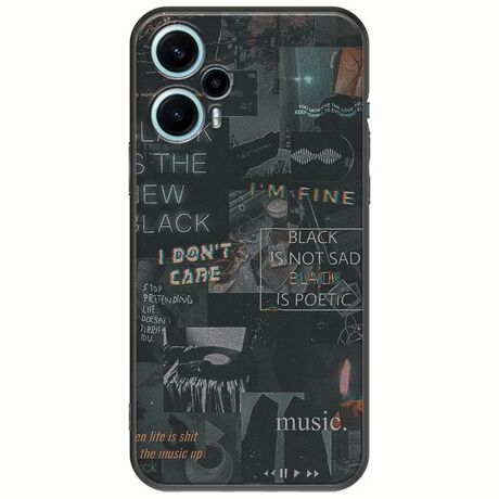 Aesthetic Black Xiaomi Poco F5 5G Black TPU (Μαύρη Σιλικόνη)