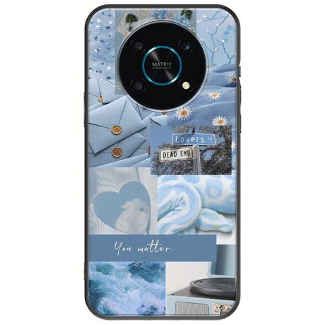 Aesthetic Blue Honor Magic 4 Lite 5G Black TPU (Μαύρη Σιλικόνη)