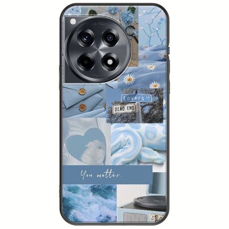 Aesthetic Blue OnePlus 12 5G Black TPU (Μαύρη Σιλικόνη)