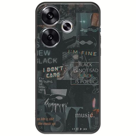 Aesthetic Black Xiaomi Poco F6 5G Black TPU (Μαύρη Σιλικόνη)