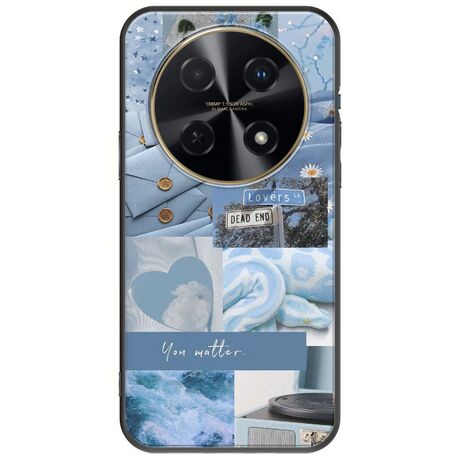 Aesthetic Blue Huawei Nova 12i Black TPU (Μαύρη Σιλικόνη)