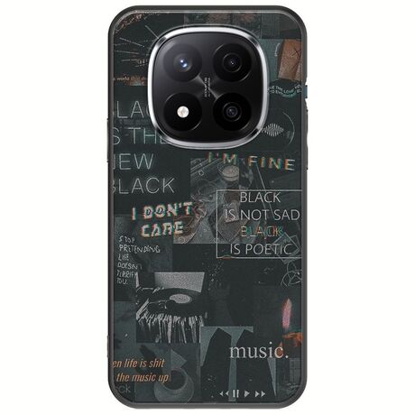 Aesthetic Black Xiaomi Redmi Note 14 Pro 5G Black TPU (Μαύρη Σιλικόνη)