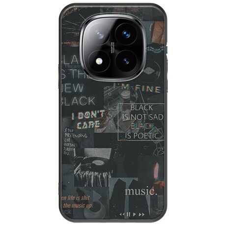 Aesthetic Black Xiaomi Redmi Note 14 Pro+ 5G Black TPU (Μαύρη Σιλικόνη)