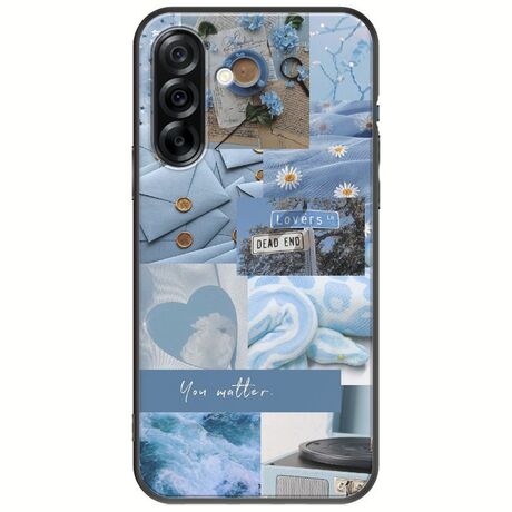 Aesthetic Blue Samsung Galaxy A36 5G  Black TPU (Μαύρη Σιλικόνη)