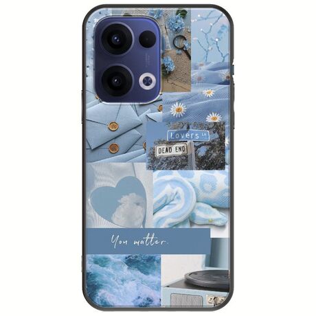 Aesthetic Blue Oppo Reno 13 5G Black TPU (Μαύρη Σιλικόνη)