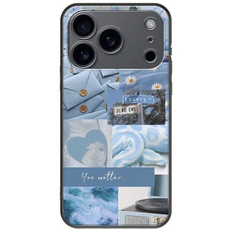 Aesthetic Blue iPhone 17 Pro Black TPU (Μαύρη Σιλικόνη)