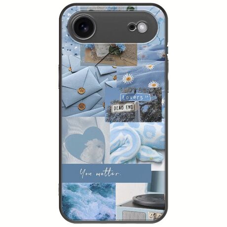 Aesthetic Blue iPhone Air Black TPU (Μαύρη Σιλικόνη)