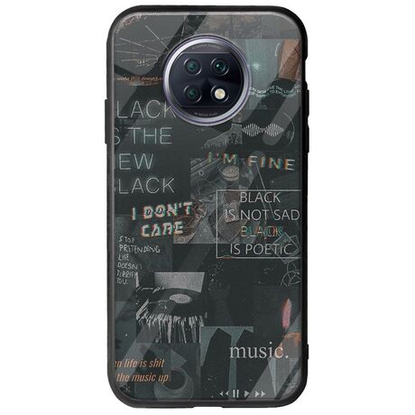 Aesthetic Black Xiaomi Redmi Note 9T 5G Groove TPU (Tempered Glass και TPU)