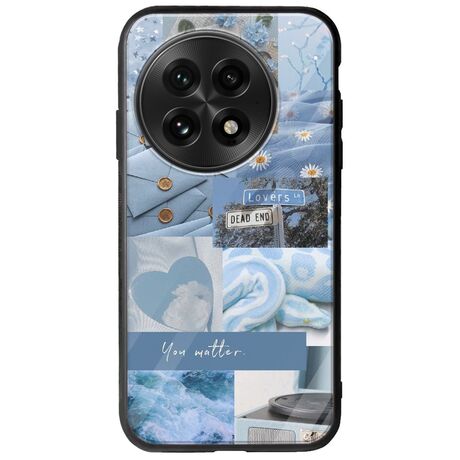 Aesthetic Blue OnePlus 13 5G Groove TPU (Tempered Glass και TPU)