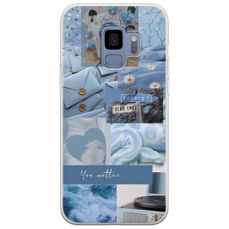 Aesthetic Blue Samsung Galaxy S9 Flexible TPU (Διάφανη Σιλικόνη)