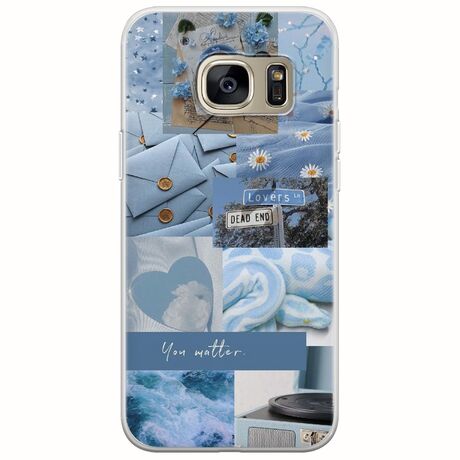 Aesthetic Blue Samsung Galaxy S7 Edge Flexible TPU (Διάφανη Σιλικόνη)