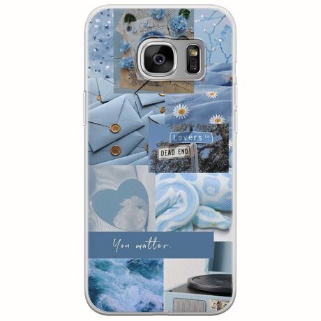 Aesthetic Blue Samsung Galaxy S6 Flexible TPU (Διάφανη Σιλικόνη)