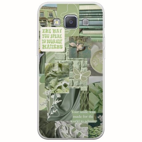 Aesthetic Green Samsung Galaxy A3(2015) Flexible TPU (Διάφανη Σιλικόνη)