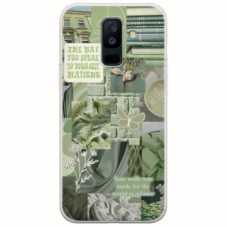 Aesthetic Green Samsung Galaxy A6 Plus 2018 Flexible TPU (Διάφανη Σιλικόνη)