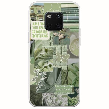 Aesthetic Green Huawei Mate 20 Pro Flexible TPU (Διάφανη Σιλικόνη)