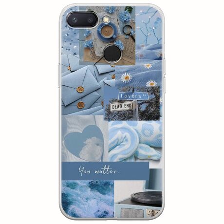 Aesthetic Blue Xiaomi Mi 8 Lite Flexible TPU (Διάφανη Σιλικόνη)