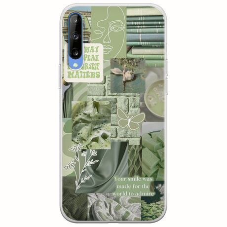 Aesthetic Green Samsung Galaxy A70 Flexible TPU (Διάφανη Σιλικόνη)